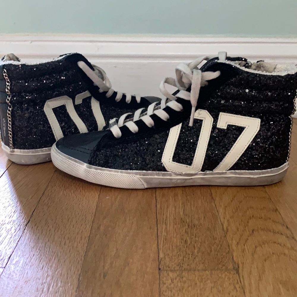 Kim&Zozi black glitter hi tops